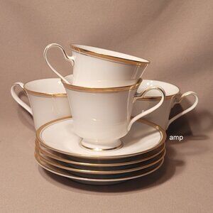 Noritake Viceroy 7222 (Lot of 4) Cup & Saucer Sets NEW!